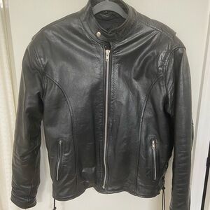 Vintage Shaf Leather Motorcycle Biker Jacket Zip Out Thinsulate 3M Size 42